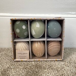 Laura Ashley decorative eggs set of 6